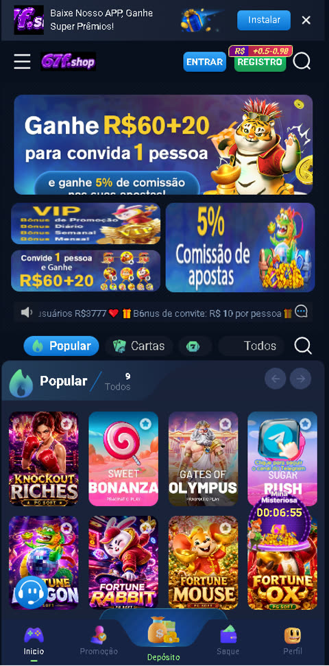 Tela do cassino online White Label — tema 03